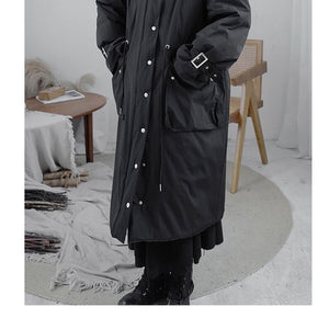 Women's Quilted Oversized Japanese Style Winter Coats - Ailime Designs