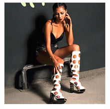 Load image into Gallery viewer, Women&#39;s High Quality Hollow-cut Circle Design Knee High Boots