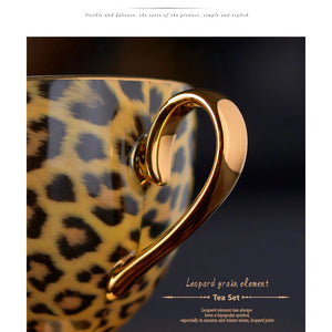 Elegant Leopard Porcelain Coffee & Tea Sets - Fine Quality Ceramics