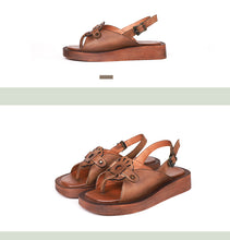 Load image into Gallery viewer, Women&#39;s Genuine Leather Skin Retro Design Sandals