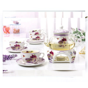 Elegant 15 Pc Porcelain Coffee & Tea Set -Fine Quality Ceramics