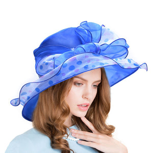 Women's Flop Style Organza Brim Hats - Ailime Designs
