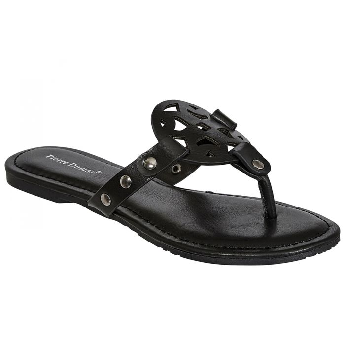 Women's Black Slip-on Sandals - Ailime Designs