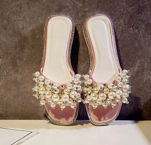 Women's Elegant Stylish Faux Pearl Design Slippers