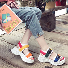 Load image into Gallery viewer, Women&#39;s Stylish Summer Buckle Design Platform Sandals