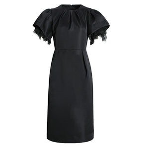 Women's Elegant Pleated Neck Design Dresses - Ailime Designs