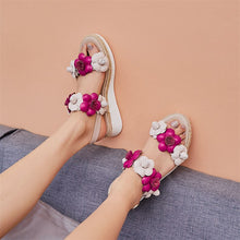 Load image into Gallery viewer, Women&#39;s Stylish Flower Motif Design Platform Sandals