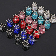 Load image into Gallery viewer, 4Pcs Crown Bling Diamond Crystal Wheel Caps