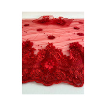 Load image into Gallery viewer, Beautiful Red Women&#39;s Elegant Flower Lace &amp; Pearl Head Veils – Ailime Designs