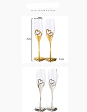 Load image into Gallery viewer, Best Crystal Heart Shape Champagne Glasses - Ailime Designs