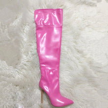 Load image into Gallery viewer, Women&#39;s Stylish Fashion Pu Leather Cuff Design Knee High Boots