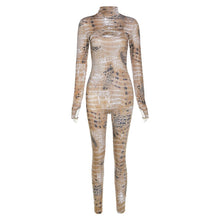Load image into Gallery viewer, Women&#39;s Hollow-cut Snake Print Design Jumpsuits - Ailime Designs