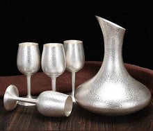 Load image into Gallery viewer, Beautiful Pure Silver Design 5pc Nordic Goblet Set - Ailime Designs