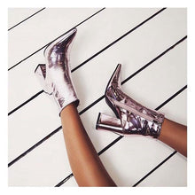 Load image into Gallery viewer, Women&#39;s Stylish Designs Metallic Ankle boots - Ailime Designs