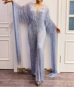 Women's Stage Performance Fringe Jumpsuit Costume – Entertainment Industry