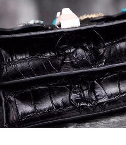 100% Genuine Black Crocodile Leather Skin Handbags - Ailime Designs