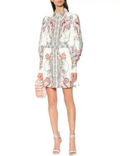 Load image into Gallery viewer, Women&#39;s Bohemian Paisley Printed Mini Dress - Ailime Designs