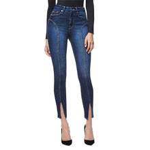 Load image into Gallery viewer, Plus Size Beauties Split Ankle Design Denim Jean Pants w/ Top Stitching - Ailime Designs