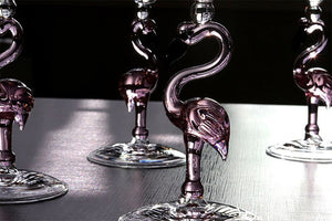 Beautiful Flamingo Base Design Champagne Glasses - Ailime Designs