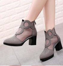 Load image into Gallery viewer, Women&#39;s Genuine Leather Ankle Mesh Boots - Ailime Designs