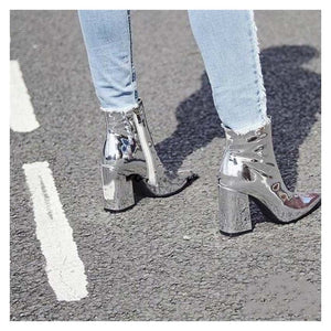 Women's Stylish Designs Metallic Ankle boots - Ailime Designs