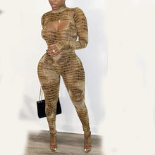 Load image into Gallery viewer, Women&#39;s Hollow-cut Snake Print Design Jumpsuits - Ailime Designs