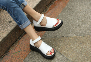 Women's Fine Quality Leather Toe-Sling Sandals
