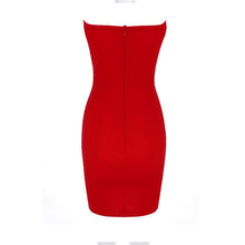 Load image into Gallery viewer, Red Hot Women&#39;s Bandeau Style Body-con Mini Dresses