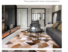 Load image into Gallery viewer, Jigsaw Leather Skin Design Luxury Area Rugs