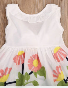 Children's Sleeveless Embroidered Floral Design Sun Dresses - Ailime Designs - Ailime Designs