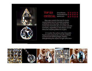 European Luxury Crystal Chandelier Light Fixture
