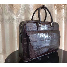 Load image into Gallery viewer, 100% Genuine Crocodile Leather Skin Men Briefcase Bags - Ailime Designs