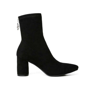 European Style Women's Suede Leather Skin Ankle Boots - Ailime Designs