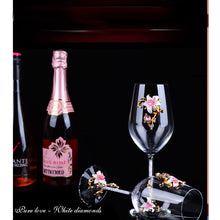 Load image into Gallery viewer, Elegant Craved Enamel Design Champagne Glasses - Ailime Designs