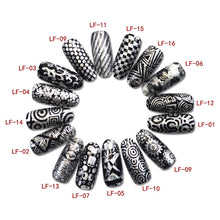 Load image into Gallery viewer, Geometric Foil Nail Art Decals 16pc Set - Ailime Designs - Ailime Designs