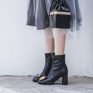 Women's Stylish Ornament Design Ankle Boots