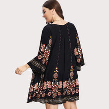 Load image into Gallery viewer, Plus Size Beauties Floral Embroidery Stylish Tunic Dresses - Ailime Designs