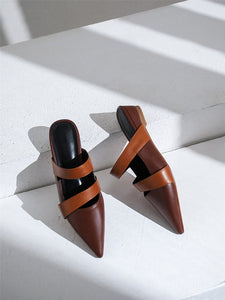 Women's Slip-on Two-toned Mules
