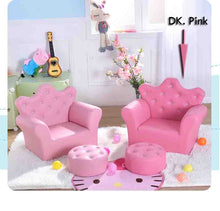 Load image into Gallery viewer, Children&#39;s Princess Colorful Design Rhinestone Button 2pc Chair Set - Ailime Designs