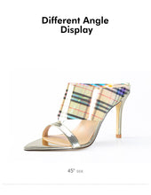 Load image into Gallery viewer, Women&#39;s PVC Stylish Plaid &amp; Snake Design Mules