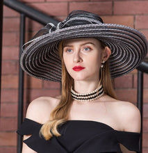 Load image into Gallery viewer, Women&#39;s Wide Derby Brim Hats - Ailime Designs