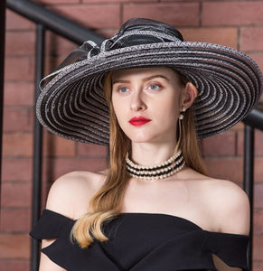 Women's Wide Derby Brim Hats - Ailime Designs