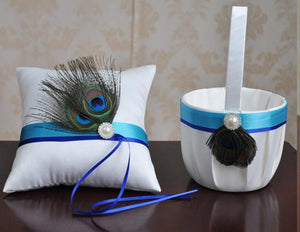 Bridal Accessories - Decorative Bride & Groom Ring 5-Pc Pillow Set