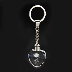 Rose Flower Transparent Keychain Holders - Purse Accessories