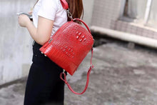 Load image into Gallery viewer, Women&#39;s Fine Quality 100% Genuine Crocodile Skin Backpack Bags