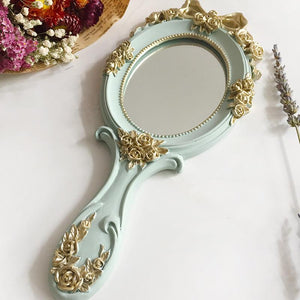 Handheld Beautiful Scroll Design Cosmetic Mirrors - Ailime Designs