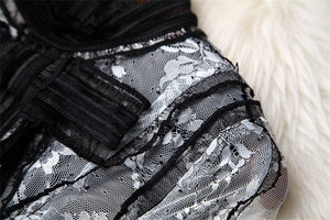 Women's Elegant Black Lace Design Evening Wear Dresses - Ailime Designs