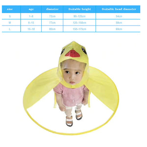 Children's Saucer Duck Design Rain Gear Protection - Ailime Designs