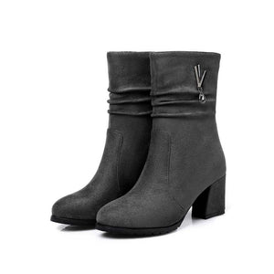 Women's Fine Quality Ultra Suede Ankle Boots