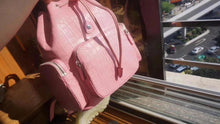 Load image into Gallery viewer, 100% Genuine Pink Crocodile Leather Skin Backpacks - Ailime Designs